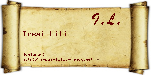 Irsai Lili névjegykártya